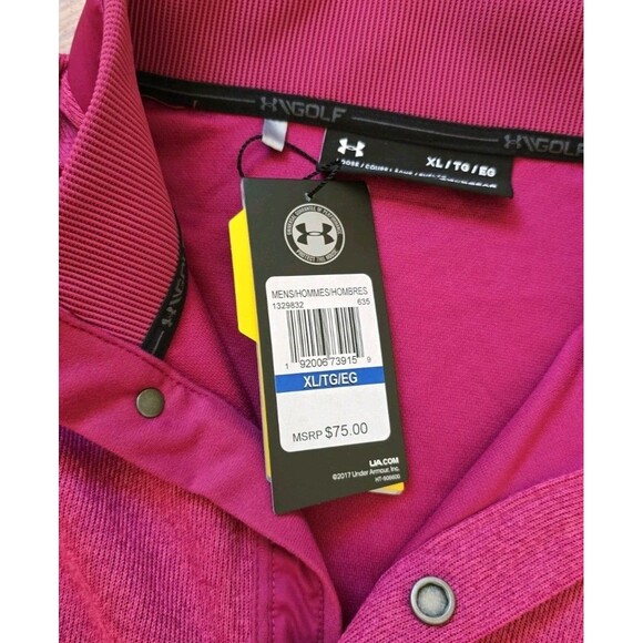 Under Armour UA Storm Golf Fleece Snap Button Mock Neck 1/4 Pullover Size XL - Picture 3 of 8